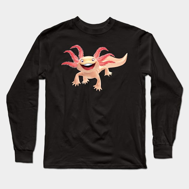 Axolotl Long Sleeve T-Shirt by CLOCLO